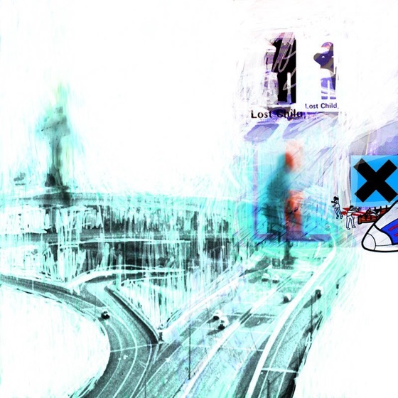 The blue X and the trainer seen at the edge of the EP's front, from the Library's OKC Covers gallery