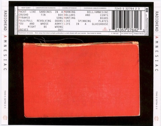 The back and spine, UK CD (Parlophone, 2001)