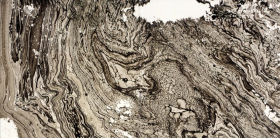 The CD booklet cover, a weathered painting (XL Recordings, 2016)