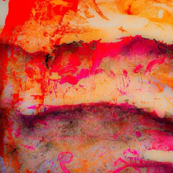 One of the weathered paintings, in colour, from the Radiohead Public Library