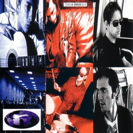 Booklet panel with the five, UK CD (Parlophone, 1995)