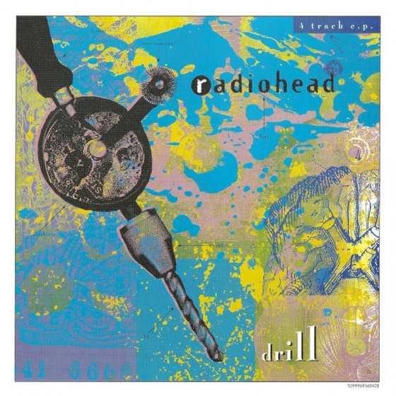 The Drill sleeve card from the Pablo Honey Collector's Edition box, printed in blues (EMI, 2009)
