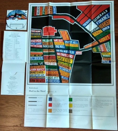 The Japanese special edition laid out with its fold-out map (Toshiba-EMI TOCP-66200, 2003)