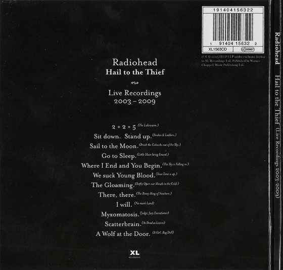 The back and spine, with the bracketed titles, CD (XL, 2025)