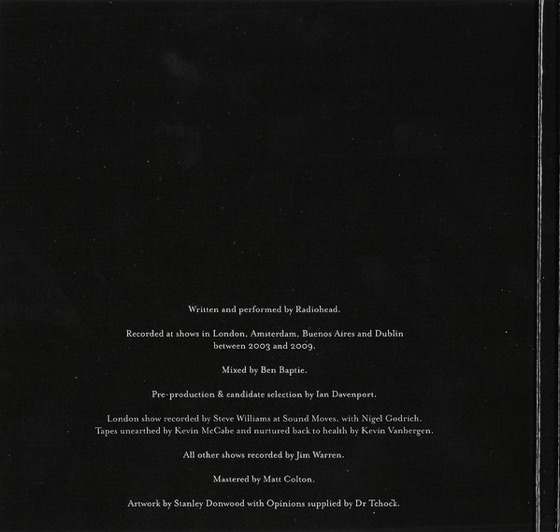 The credits panel: recordists, tape rescue, Dr Tchock’s opinions