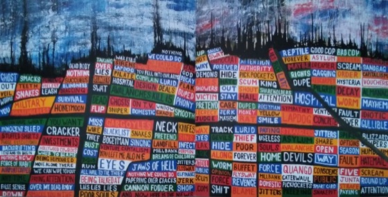 A booklet spread from the painting, CD (XL, 2025)