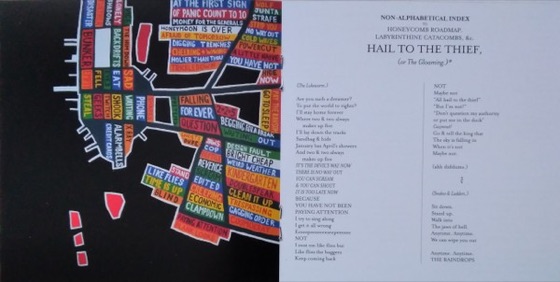 The lyrics, under the non-alphabetical index heading