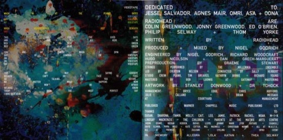 The credits spread, with the dedications, US CD (TBD, 2008)