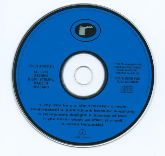 The disc, eight-track EP (Parlophone, 1994)