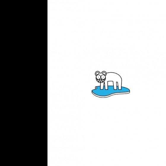 The limited hardback, a bear adrift on an ice floe (Capitol, 2000)