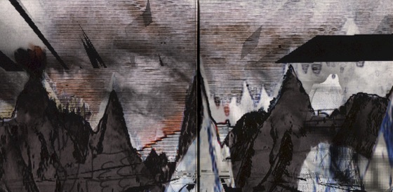 Inside the gatefold, the Kid A side (XL, 2021)