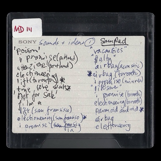 The cover: MD111, “sounds + ideas 1”, on a Sony disc (Bandcamp, 2019)