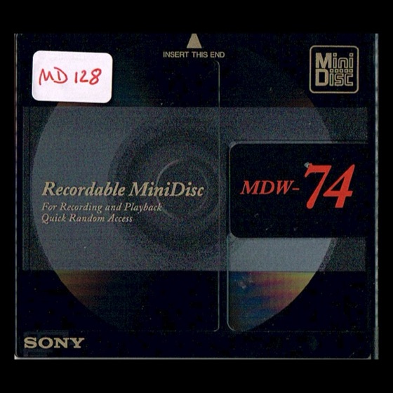 MD128, the only disc with nothing written on it