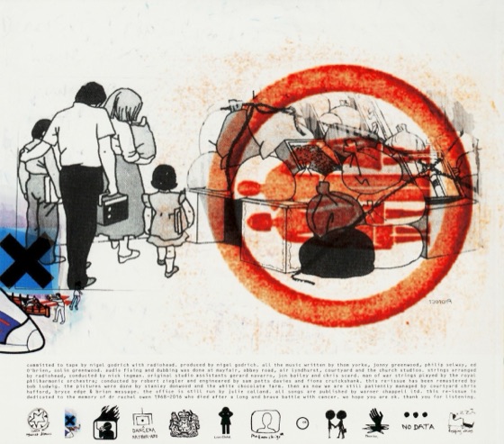 Inside the OKNOTOK double CD gatefold, left panel (XL, 2017)