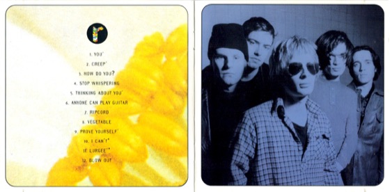 Booklet pages 2 and 3, the tracklist and the band (Parlophone, 1993)