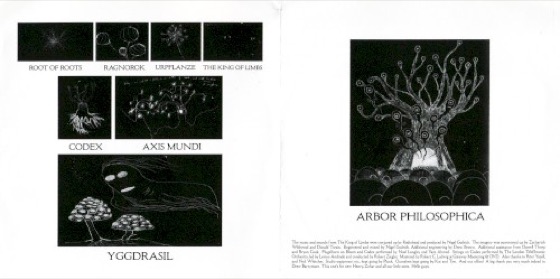 Inside the fold, the eight named trees and the credits, US CD (2011)