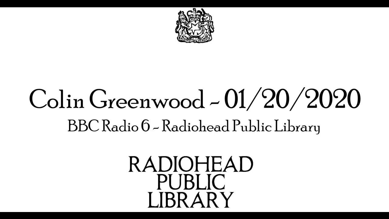 Still from (2020/01/20) BBC Radio 6 - Radiohead Public Library Interview - Colin Greenwood