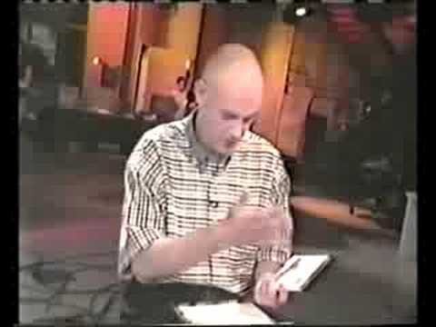 Still from Radiohead: 1998 Musique Plus Thom and Jonny interview