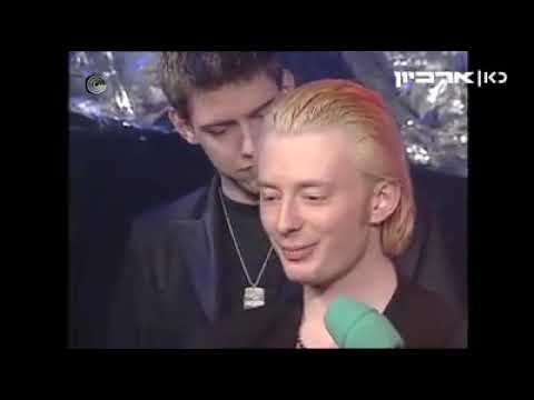 Still from radiohead interview on the Israeli channel one . 1993.