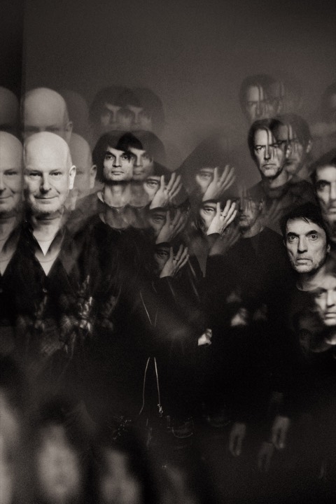 Radiohead, a group portrait in multiple exposure, issued by the band in November 2025 as their tour approached