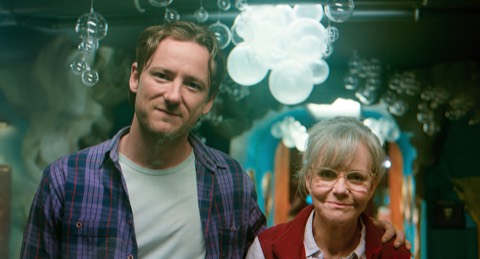 Lewis Pullman as Cameron and Sally Field as Tova in Remarkably Bright Creatures, 2026