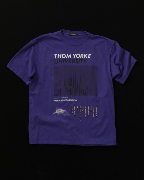 The purple Thom Yorke University T-shirt from the Thom Yorke x UNDERCOVER collection, 2024