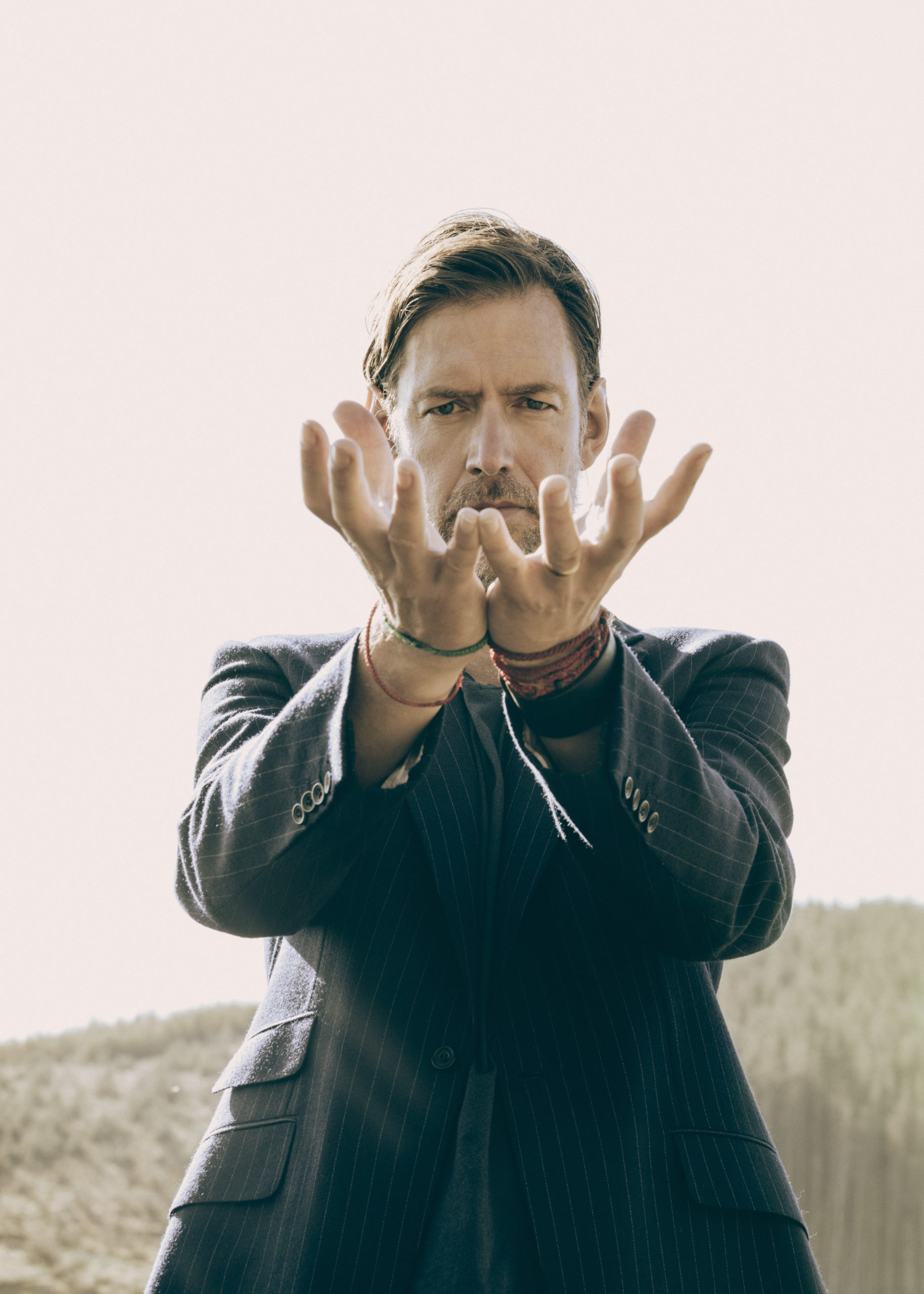 Ed O'Brien, as EOB, in the portrait session issued for the album Earth, 2020