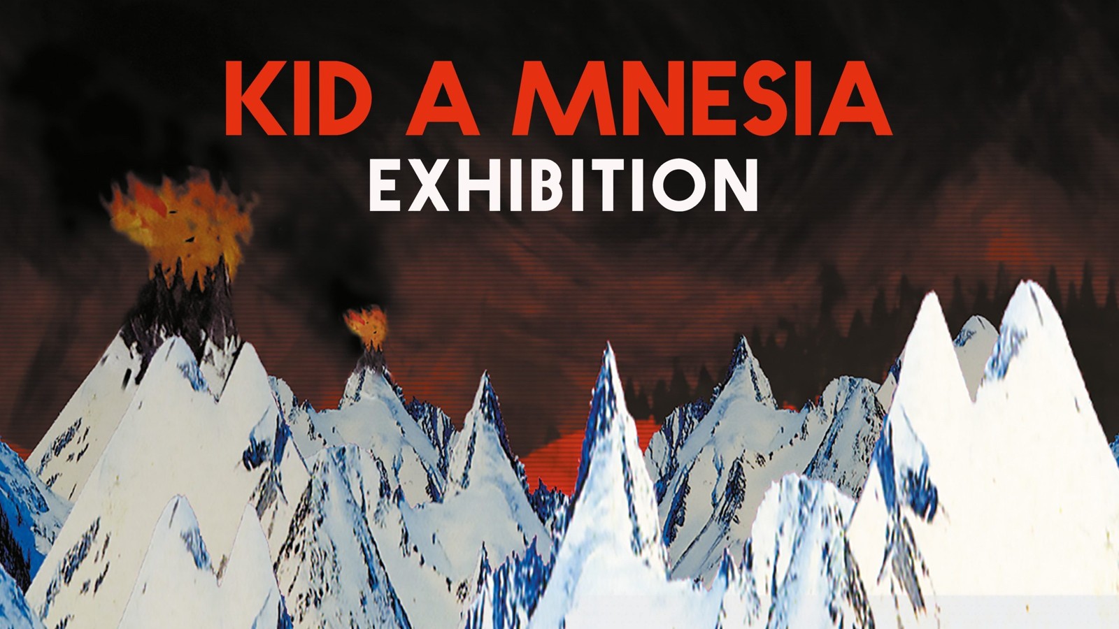 Key art for the Kid A Mnesia Exhibition, the free virtual exhibition released on 18 November 2021