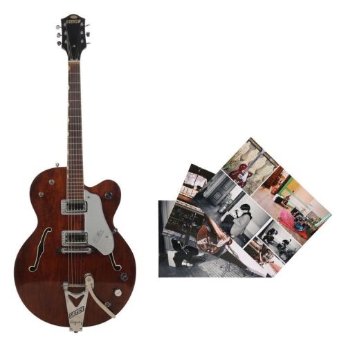 The 1963 Gretsch 6119 Tennessean formerly owned by Jonny Greenwood, with session photographs from In Rainbows, Propstore Music Memorabilia auction, London, October 2026 (lot 326)