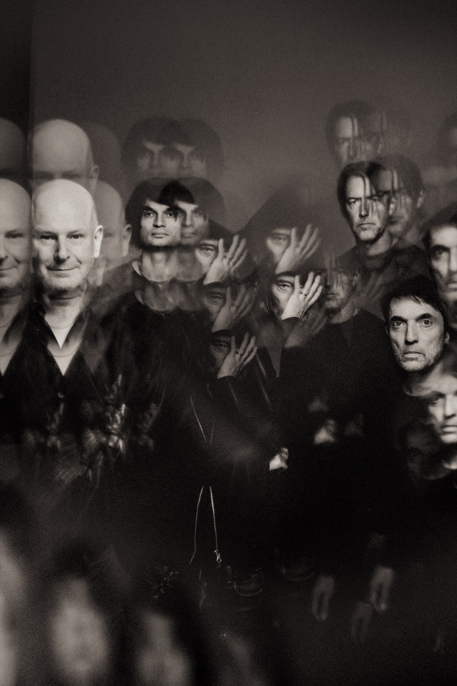 Radiohead, a group portrait in multiple exposure, issued by the band in November 2025 as their tour approached