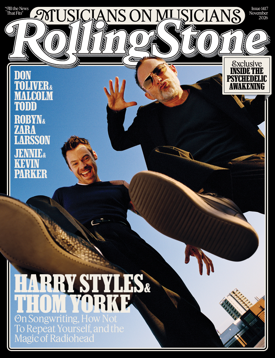 Rolling Stone 1417, November 2026, with Harry Styles and Thom Yorke on the cover