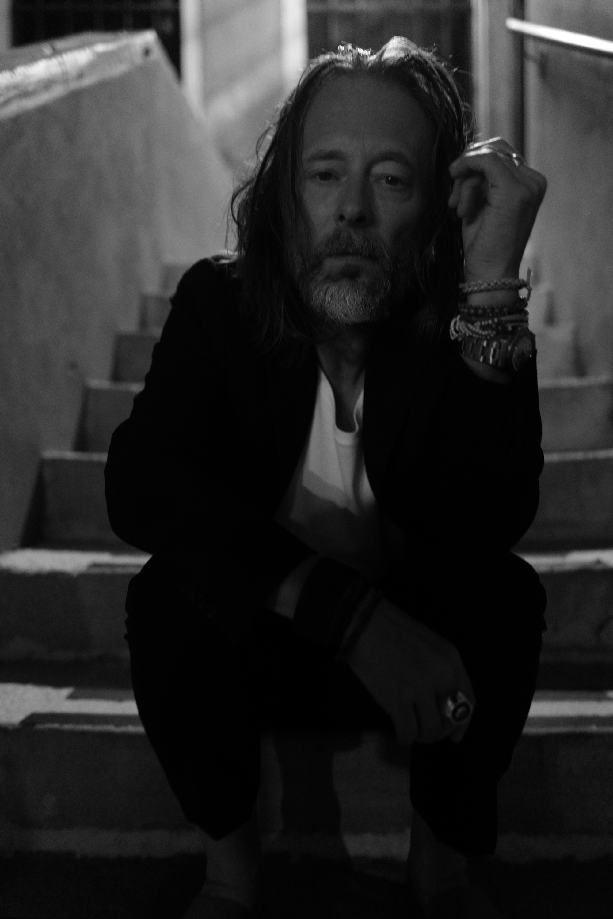 Thom Yorke, a black-and-white portrait made for the Suspiria album, September 2018