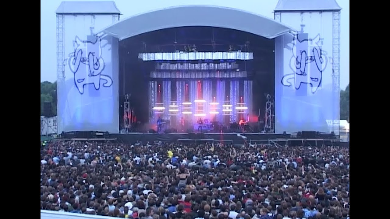 A still from the video: Live at South Park, 2001.