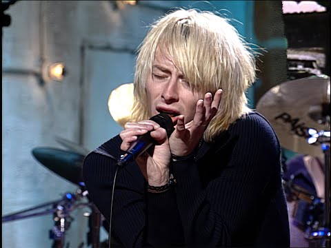 still from the video: “creep”, late night with conan o'brien, 1993