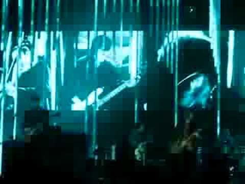 A still from the video: Radiohead - Talk Show Host (Live in Vancouver 2008)