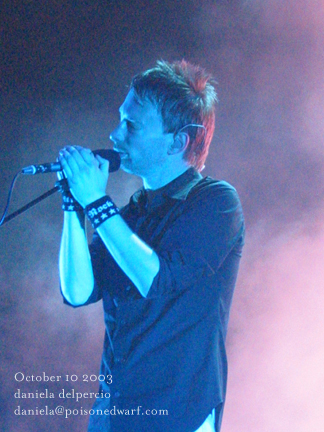 Radiohead live, Madison Square Garden, New York, USA, 10 October 2003 (photo 10 of 31)
