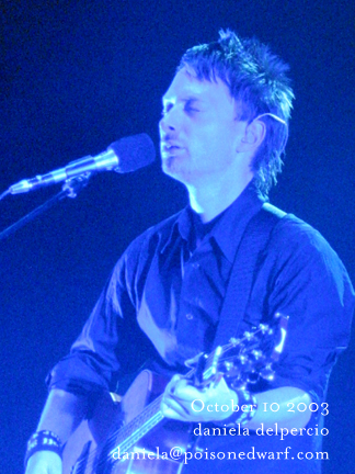 Radiohead live, Madison Square Garden, New York, USA, 10 October 2003 (photo 4 of 31)